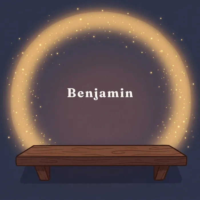 Benjamin complete and glowing, from the book's payoff page