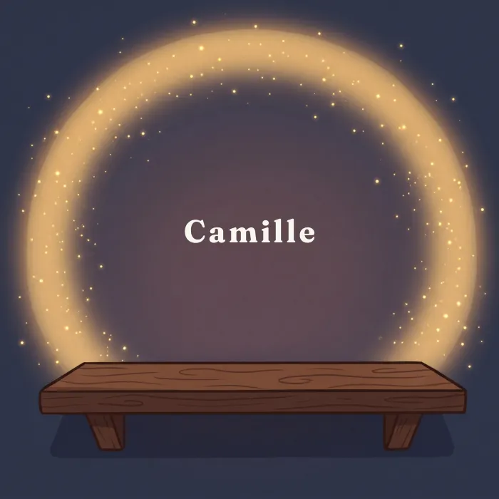 Camille complete and glowing, from the book's payoff page