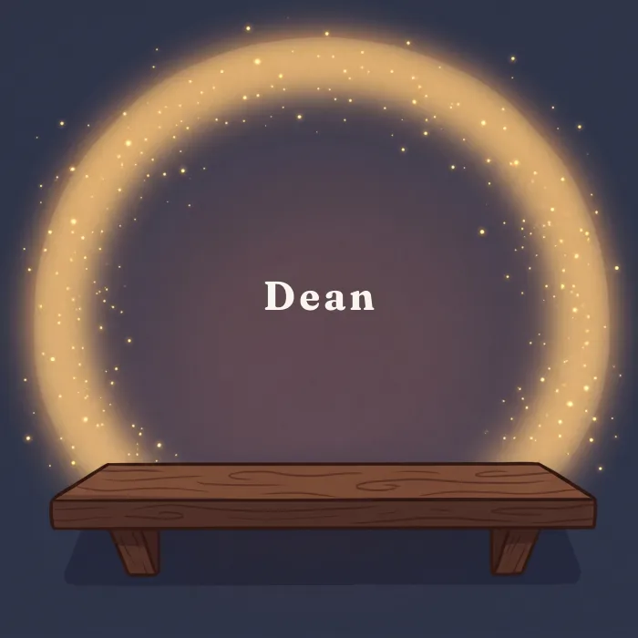 Dean complete and glowing, from the book's payoff page