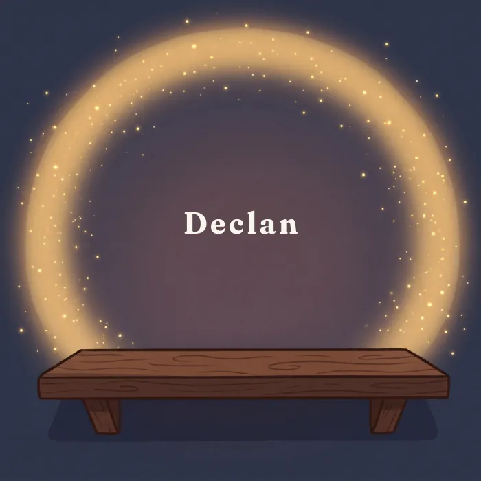 Declan complete and glowing, from the book's payoff page