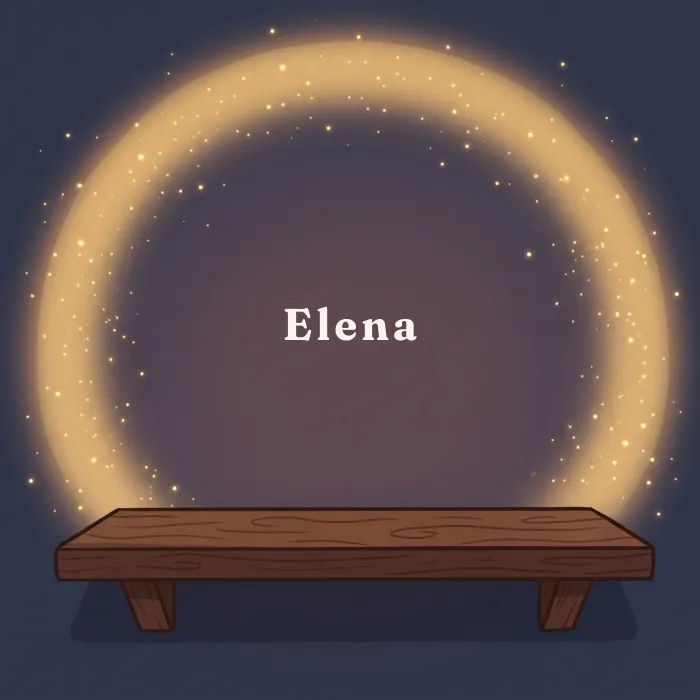 Elena complete and glowing, from the book's payoff page
