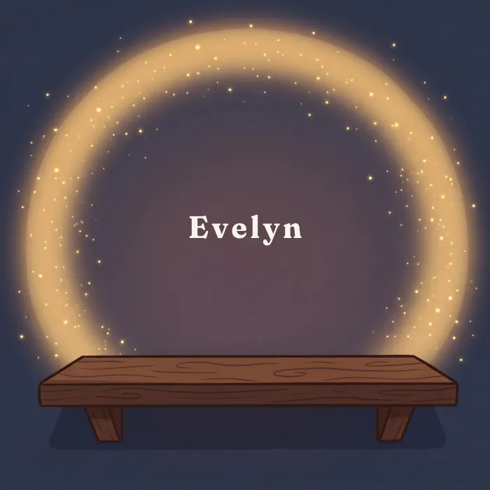 Evelyn complete and glowing, from the book's payoff page