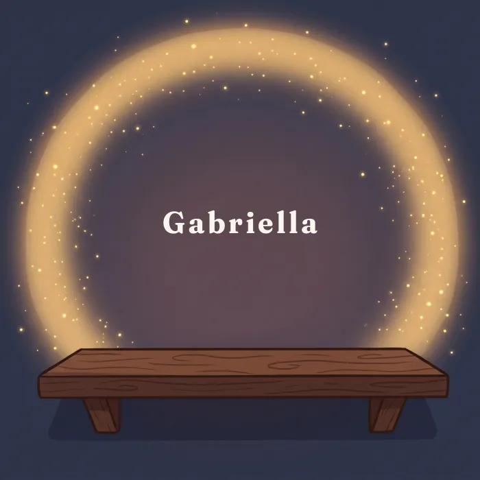 Gabriella complete and glowing, from the book's payoff page