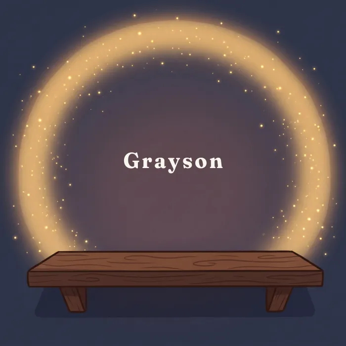Grayson complete and glowing, from the book's payoff page