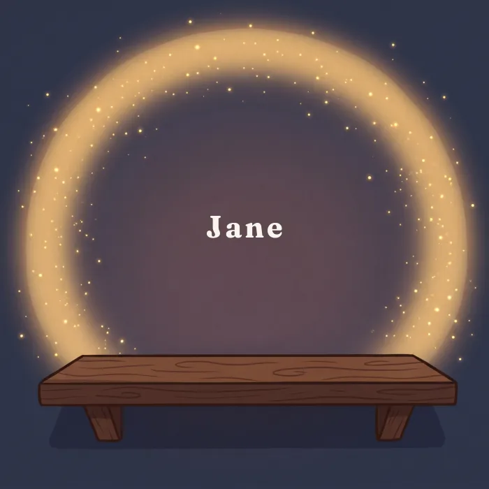 Jane complete and glowing, from the book's payoff page