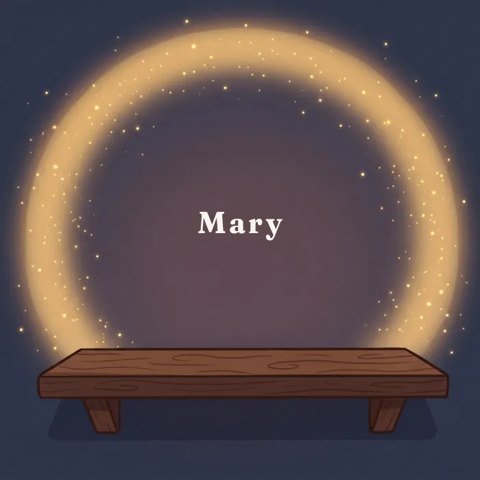 Mary complete and glowing, from the book's payoff page