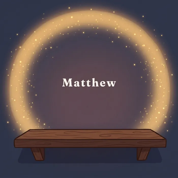 Matthew complete and glowing, from the book's payoff page