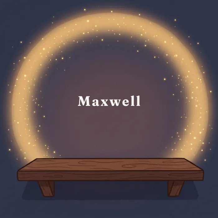 Maxwell complete and glowing, from the book's payoff page