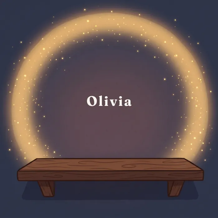Olivia complete and glowing, from the book's payoff page