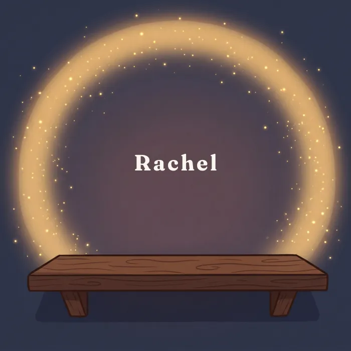 Rachel complete and glowing, from the book's payoff page