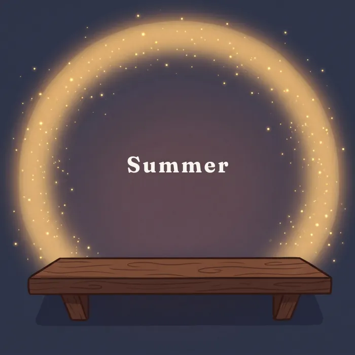 Summer complete and glowing, from the book's payoff page