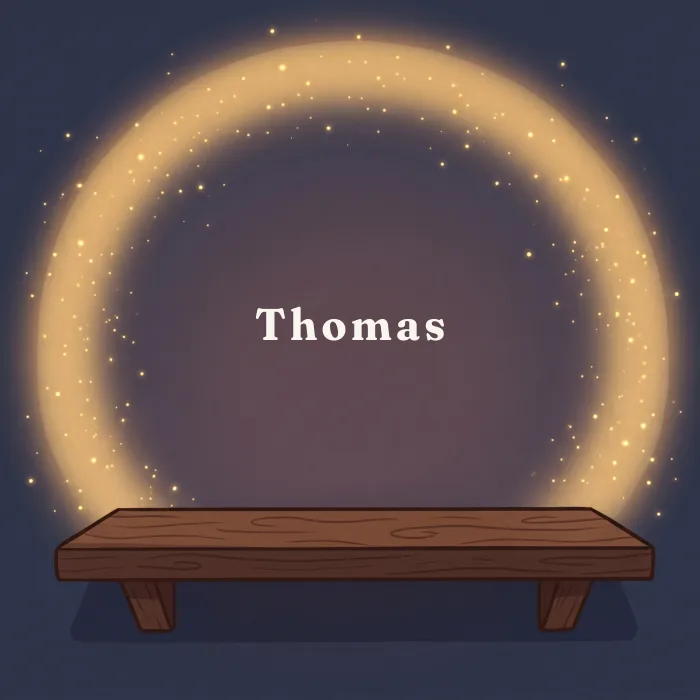 Thomas complete and glowing, from the book's payoff page